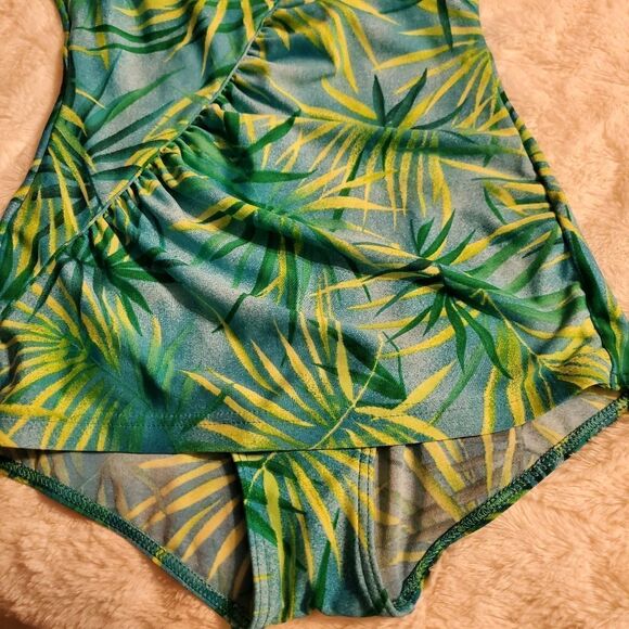 Vintage Palm print swimsuit - Picture 3 of 6